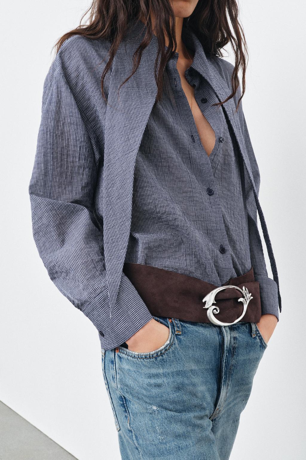 100% SUEDE LEATHER BELT WITH ORGANIC BUCKLE - image 3