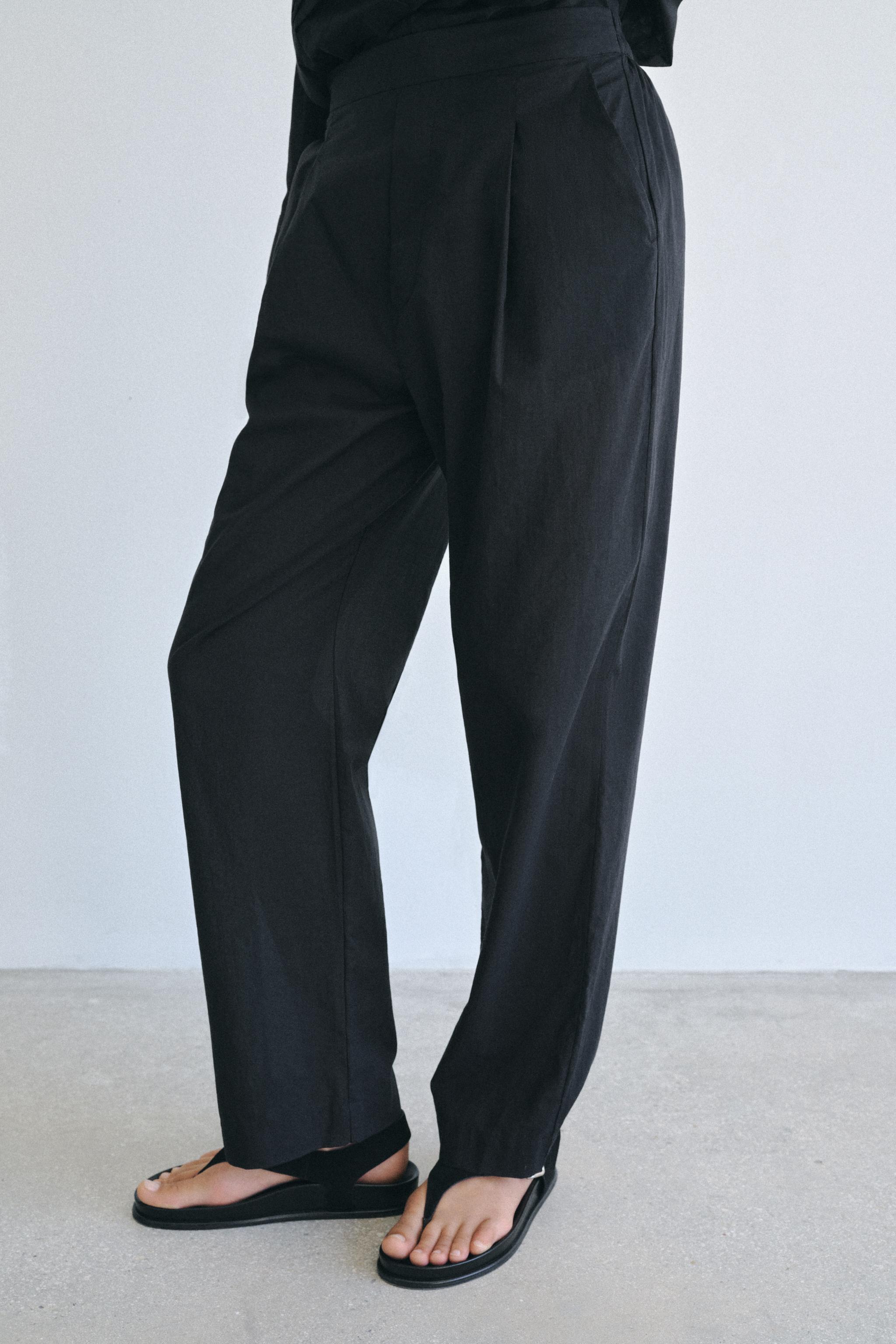 ZW COLLECTION ダーツパンツ - ブラック | ZARA Japan / 日本