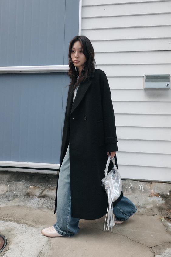 新品 ZARA レディース ロングコート 分厚 