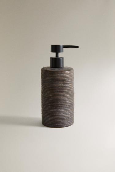 Zara BLACK CERAMIC SOAP DISPENSER - Black - Image 0
