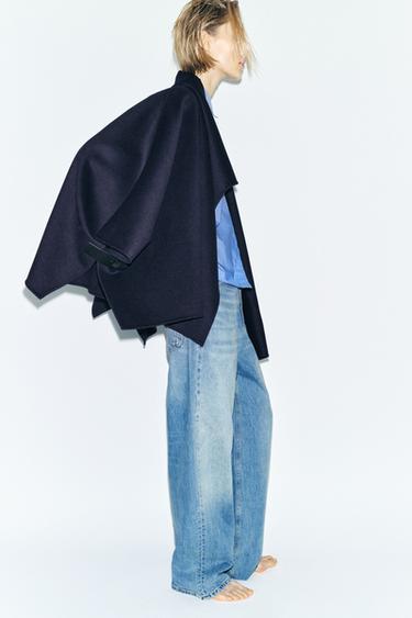 CAPE ÉCHARPE AVEC LAINE ZW COLLECTION - Bleu de Zara - Image 3