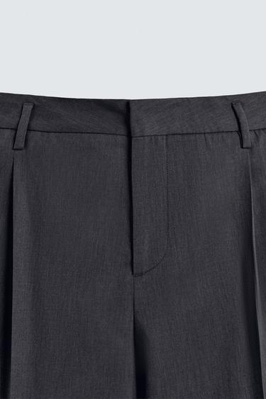 PANTALON À PLIS DE COSTUME - Gris anthracite de Zara - Image 8