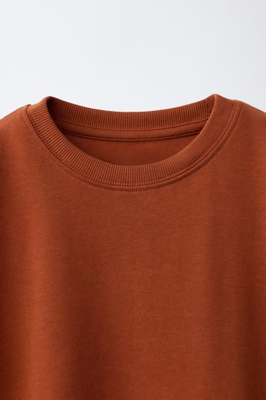 CAMISETA LISA HEAVY JERSEY - Terracota de Zara