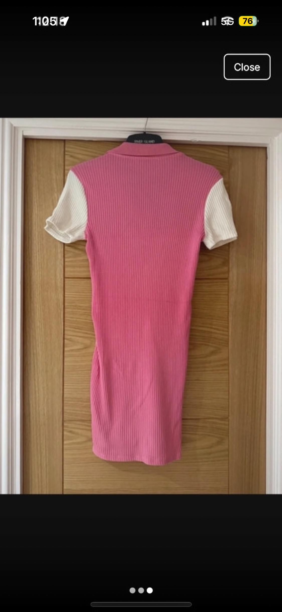 CONTRASTING RIBBED DRESS - Image 3