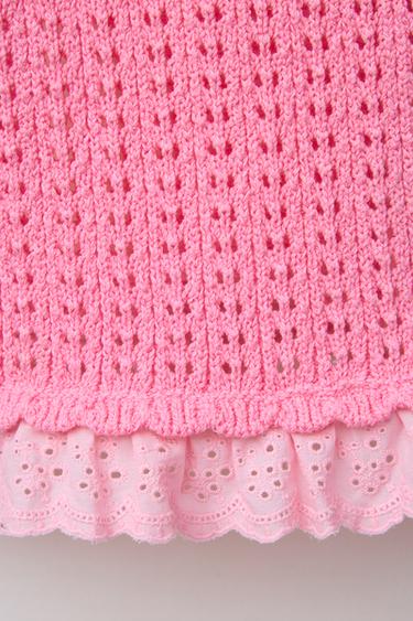 TOP EN MAILLE DENTELLE - Rose de Zara - Image 3