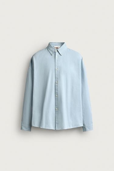 FRUIT OF THE LOOM™ BOXY OXFORD SHIRT — Sky blue 1