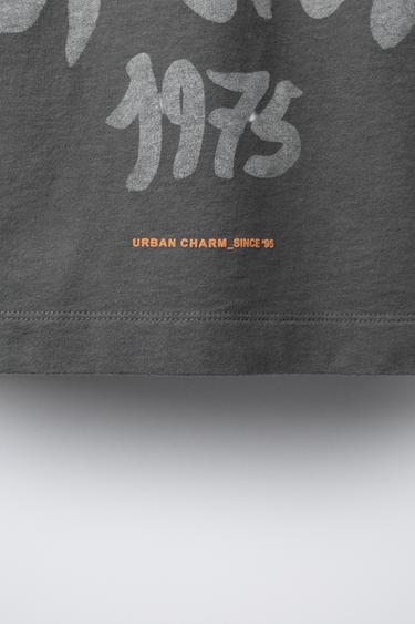GRAFFITI PRINT T-SHIRT - Anthracite grey by Zara - Image 3