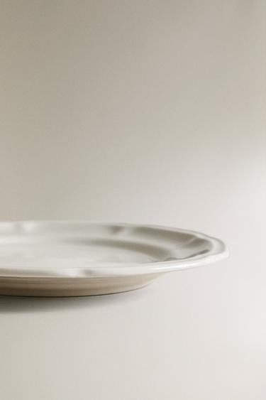 ASSIETTE DESSERT PORCELAINE RELIEF - Blanc de Zara - Image 3
