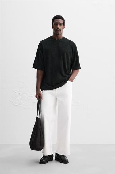 SUDADERA RELAXED FIT ESTRUCTURA - Negro de Zara