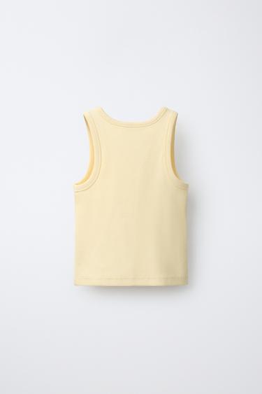 CAMISETA RIB NADADORA - Amarillo de Zara