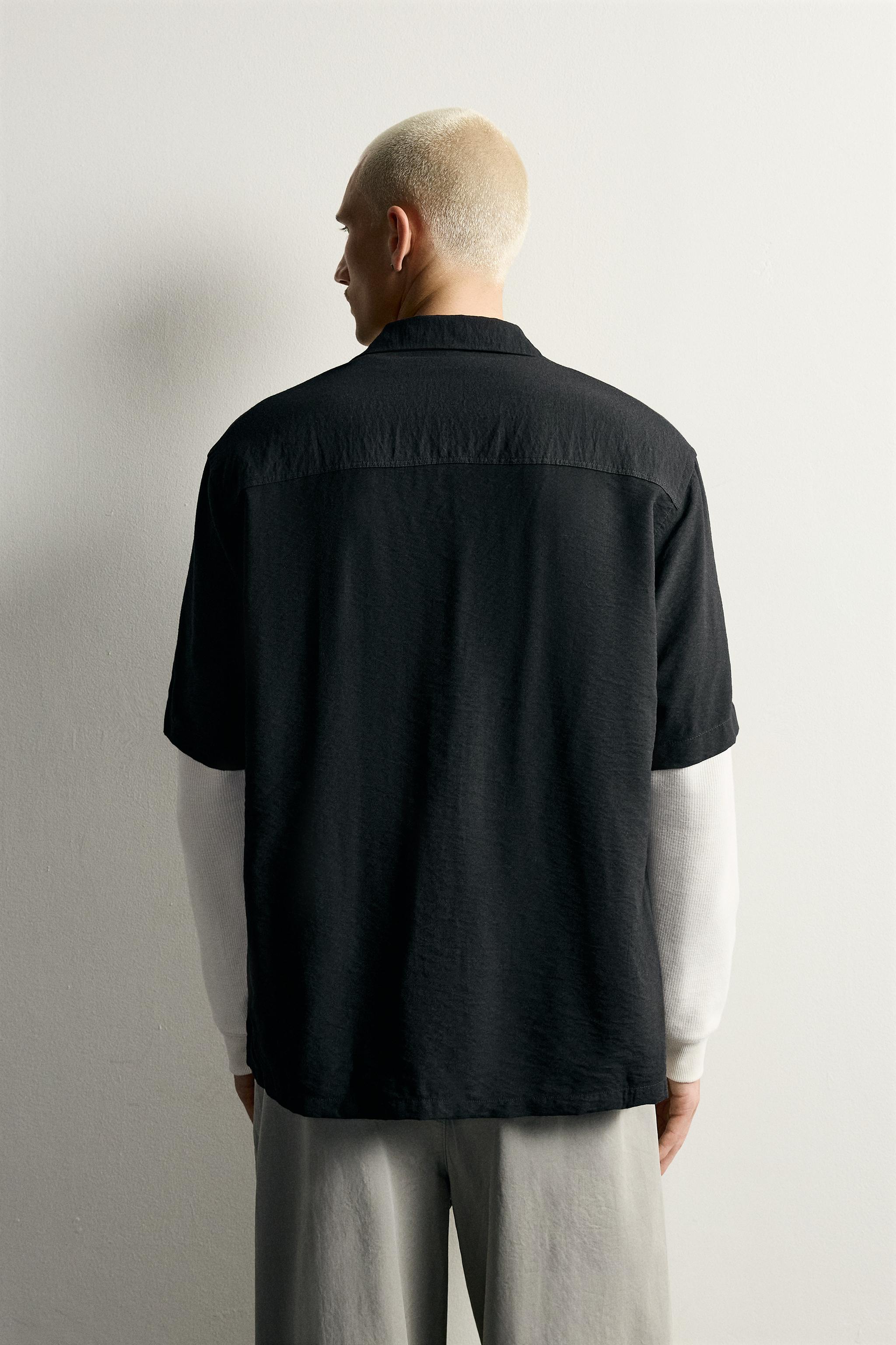 RELAXED FIT EMBROIDERED TEXT SHIRT