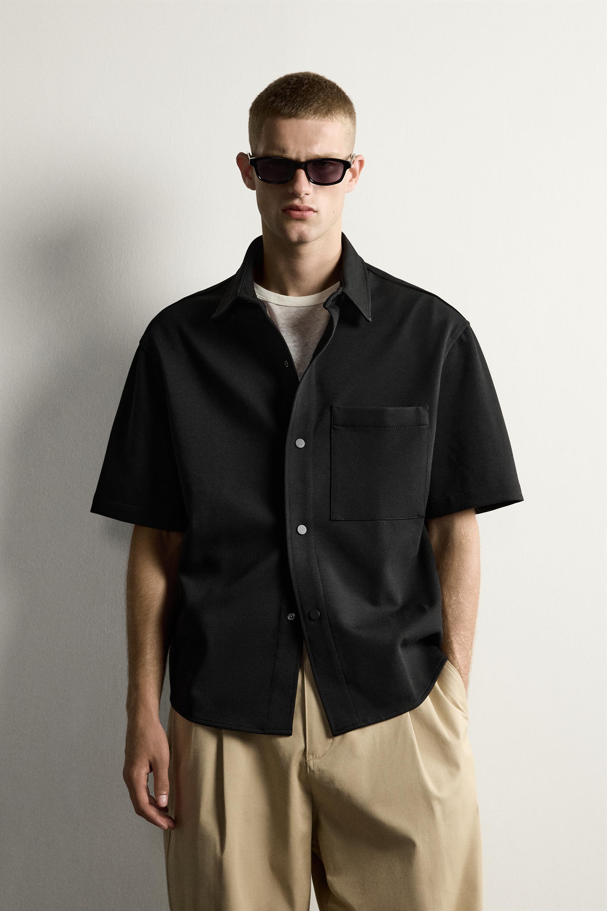 COMFORT NON-IRON OVERSHIRT — Black