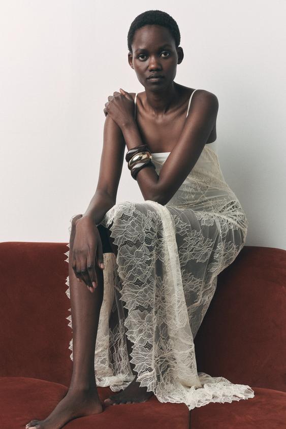 ASYMMETRIC LACE DRESS