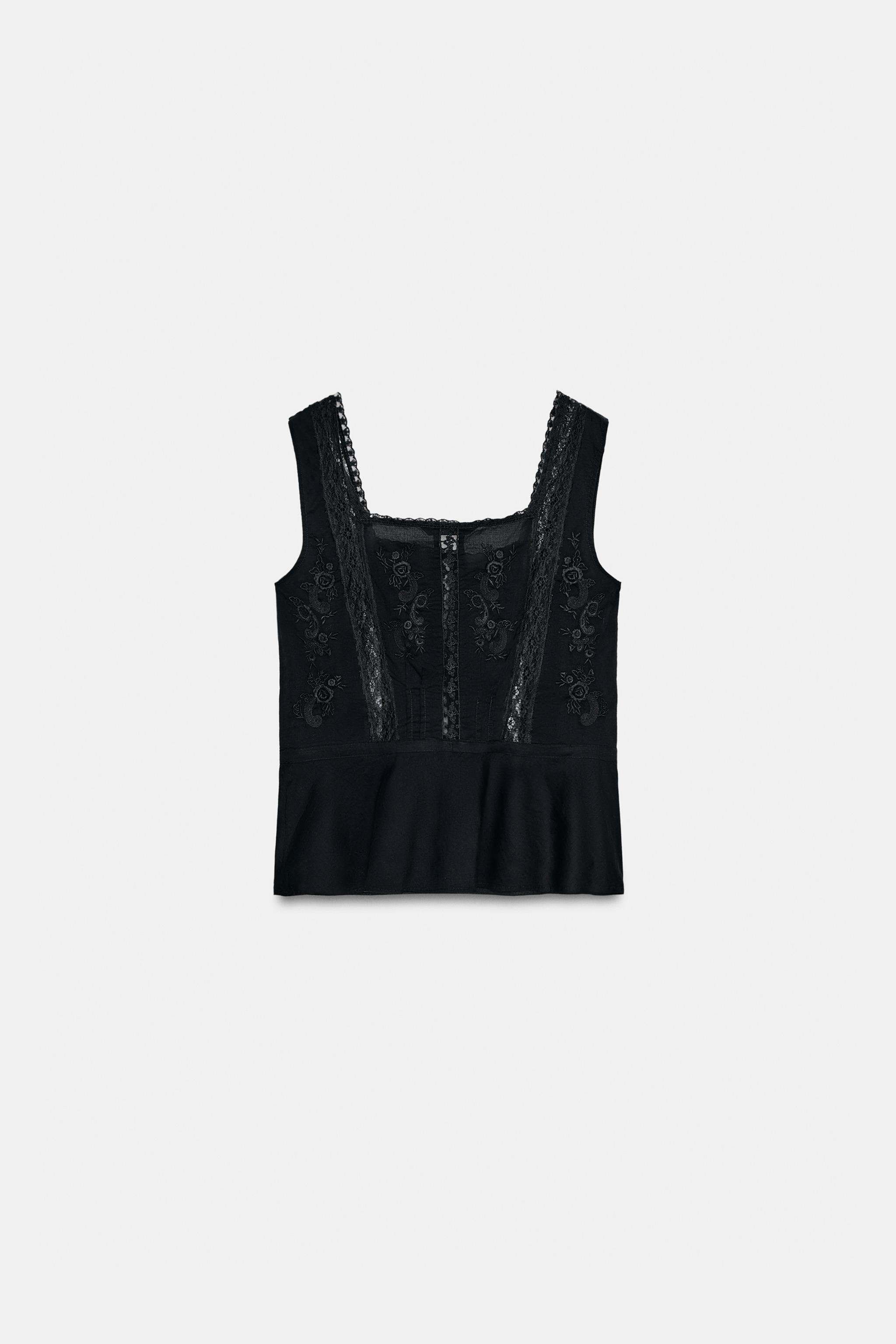 ZARA ザラ ベスト ZW COLLECTION ブラック　M ZARA】ZW COLLECTION オーバーサイズ ダブルブレストベスト (ZARA