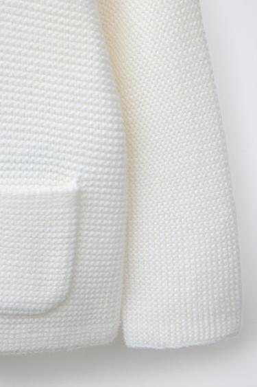 PULL EN MAILLE AVEC POCHE - Écru clair de Zara - Image 2