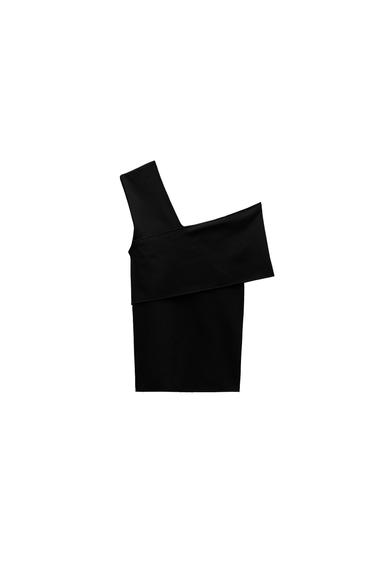 ASYMMETRIC STRETCH KNIT TOP