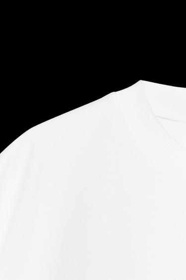 CAPES-T-SHIRT IN VERWASCHENER OPTIK - Weiß von Zara