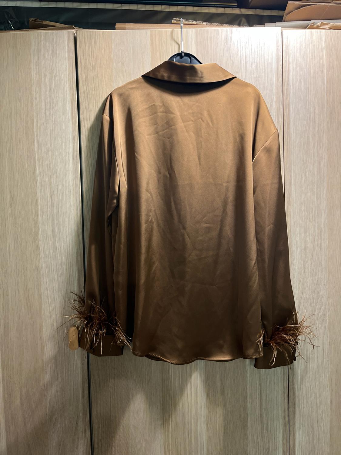 FEATHER SATIN BLOUSE - Image 6