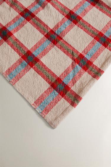 COARSE COTTON CHECK TABLECLOTH - Red by Zara - Image 2
