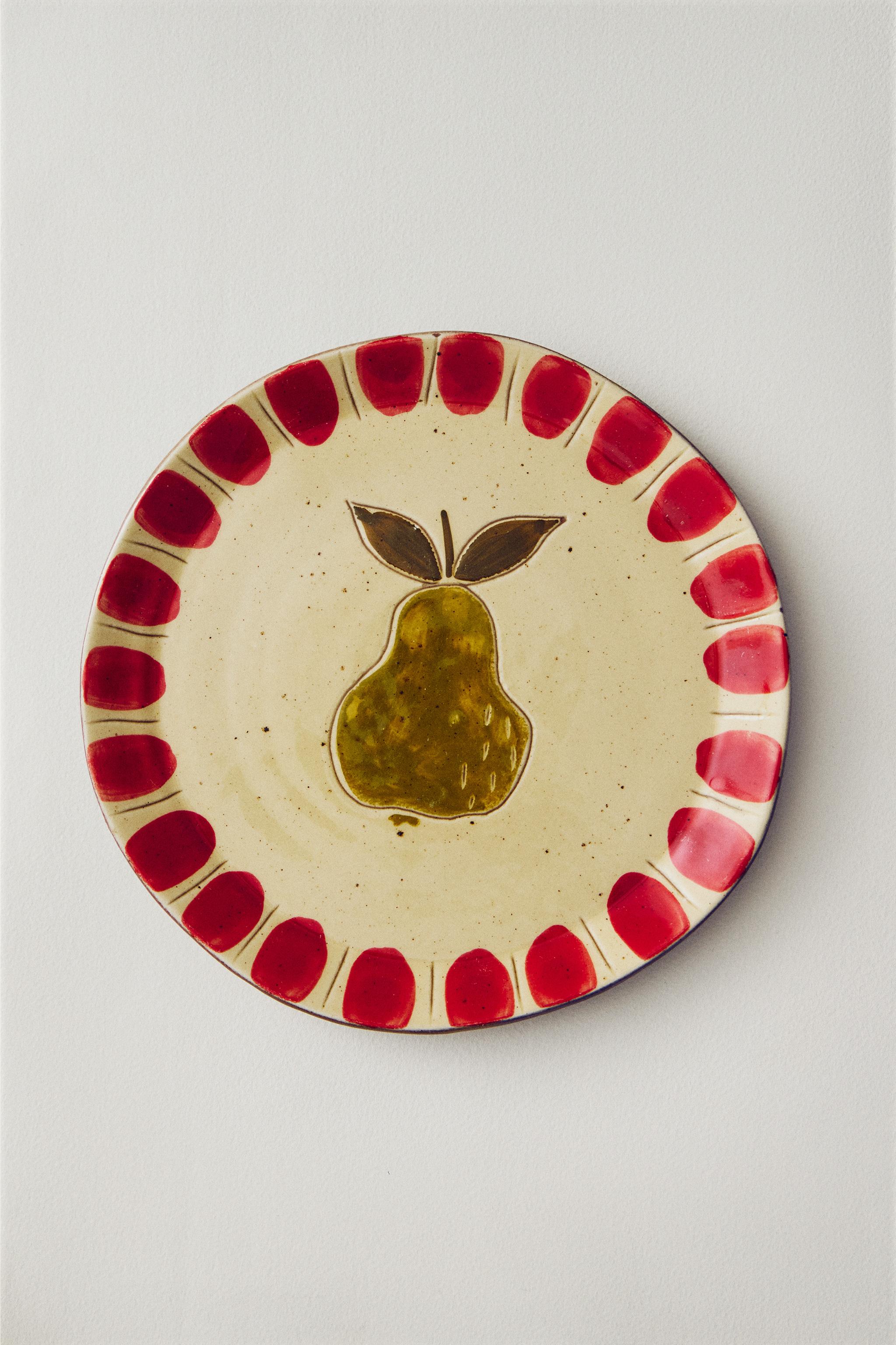 FRUIT EARTHENWARE DESSERT PLATE