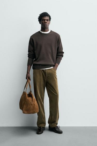 سترة قطنية بتصميم هيكلي - شوكولاتة الخاص بـ Zara