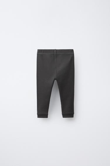 LEGGING CÔTELÉ ÉTIQUETTE - Gris anthracite de Zara - Image 1