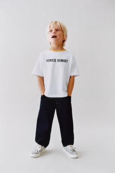 SLOGAN PRINT T-SHIRT - white-orange by Zara