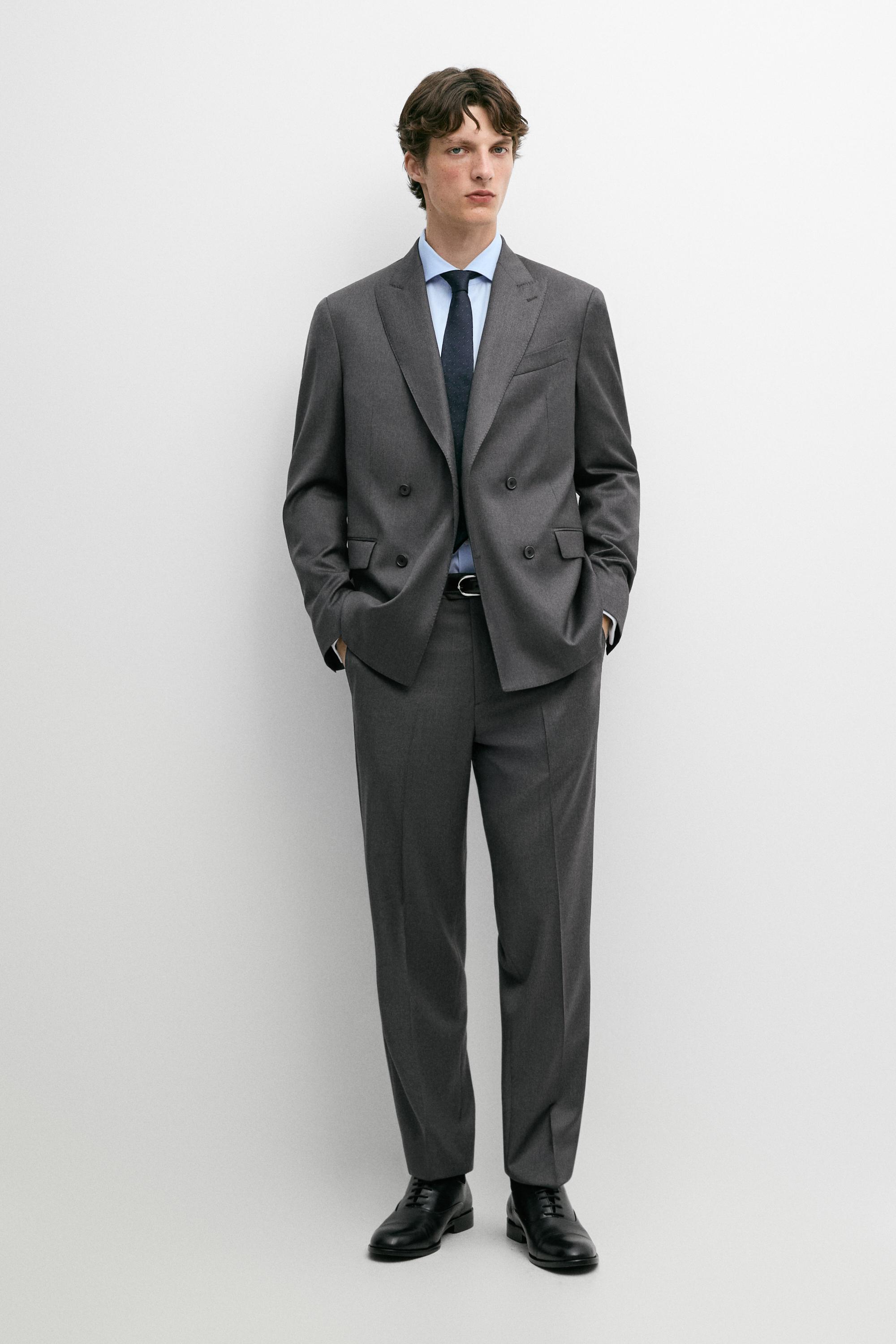 Pantalon tailleur en 100 % laine froide