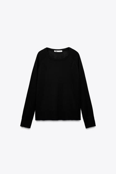 PULLOVER IN MAGLIA SOTTILE - Nero di Zara