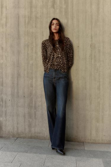 ANIMAL PRINT CARDIGAN - Black / Brown by Zara