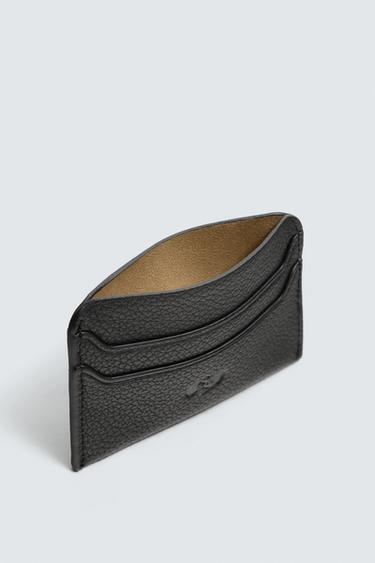 LEATHER CARD HOLDER - Black by Zara - Image 3