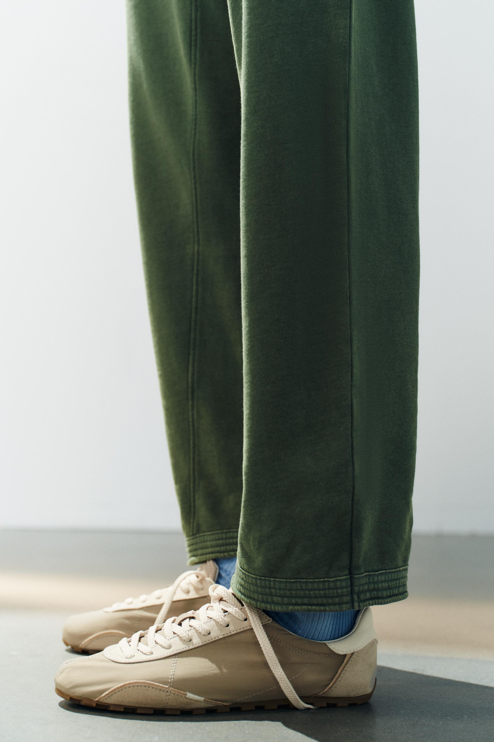 Женские брюки Zara WASHED EFFECT PANTS — фото 4