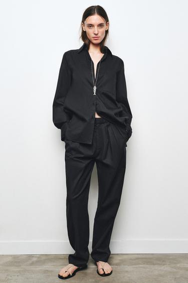 ZW COLLECTION OVERSIZE SHIRT - Dark anthracite by Zara - Image 0