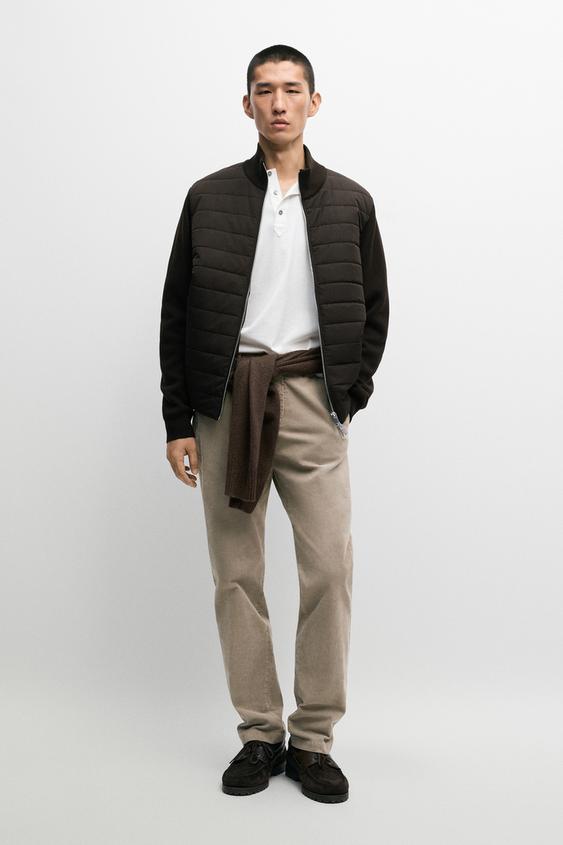 Zara Blended fabric stand-collar cardigan - Brown - Image 0