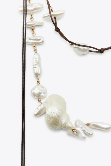 2-PACK BELT WITH FAUX PEARLS AND SHELLS - 109 by Zara - Image 3