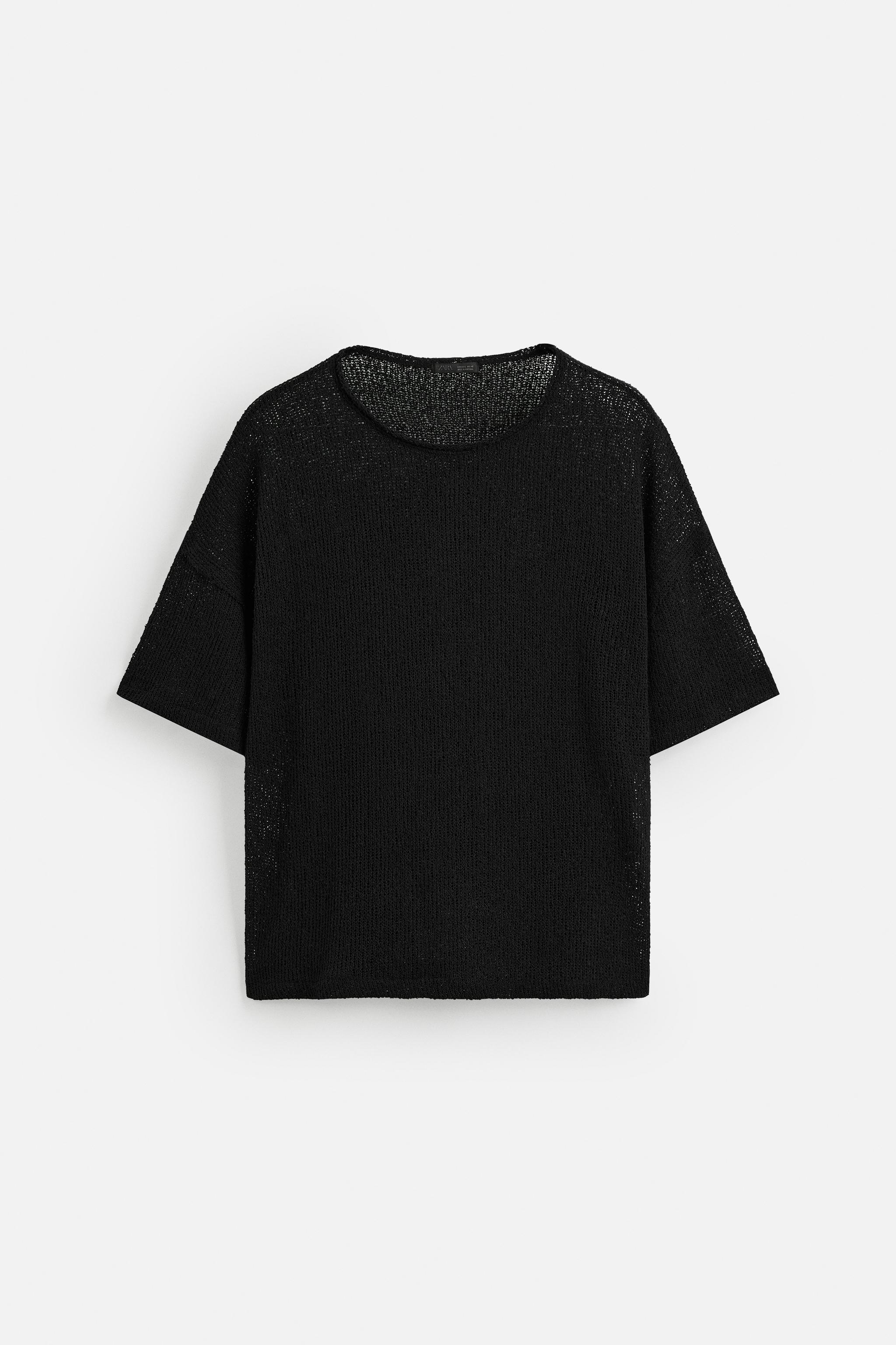 T-SHIRT EN MAILLE AJOURÉE