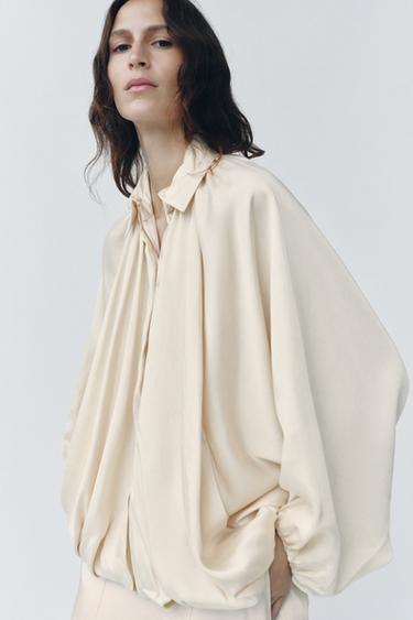 PUFFED BOMBER JACKET - ZW COLLECTION - Ecru by Zara - Image 1