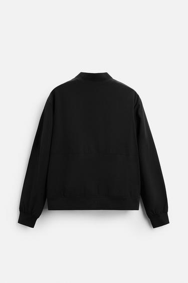 LIGHTWEIGHT BOMBER JACKET - Black by Zara - Image 8
