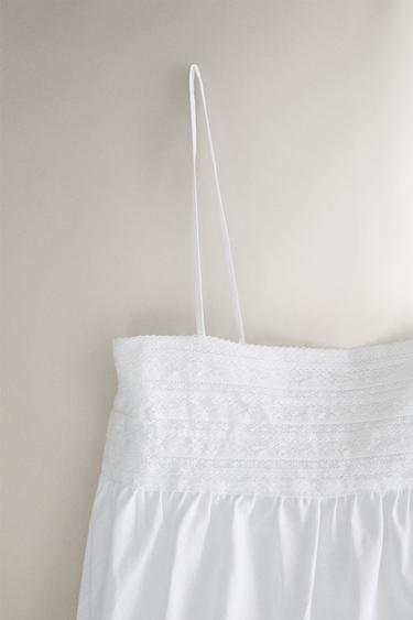 TOP COTON DENTELLE - Blanc de Zara - Image 2