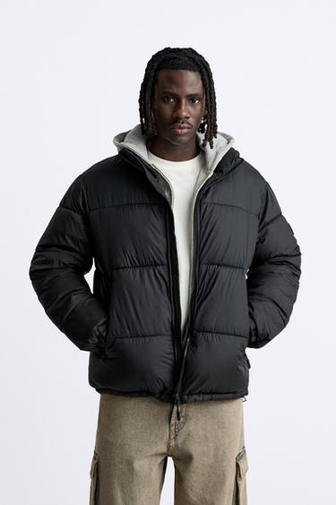 БАЗОВЫЙ ПУХОВИК — ЧЕРНЫЙ от Zara — изображение 0