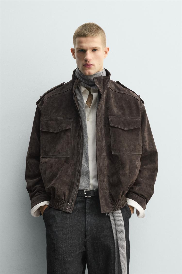 ZARA LEATHER SUEDE JACKET
