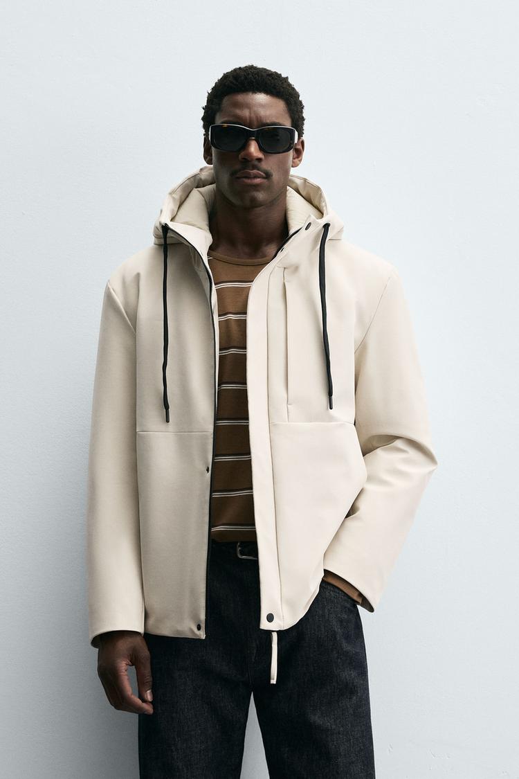 ZARA TECHNICAL HOODED JACKET