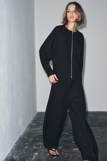 CHAQUETA CREMALLERA - Gris oscuro de Zara