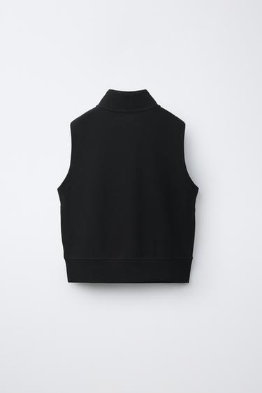 SPORTY CONTRAST GILET - Black by Zara - Image 1
