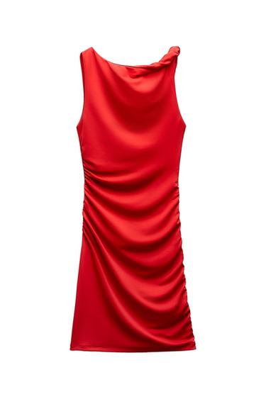 VESTIDO CORTO DRAPEADO