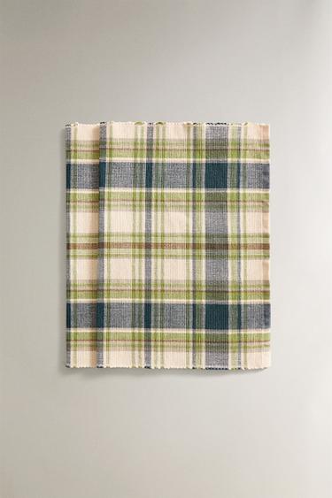 PACK OF CHECK COTTON PLACEMATS (PACK OF 2) - Green by Zara - Image 1