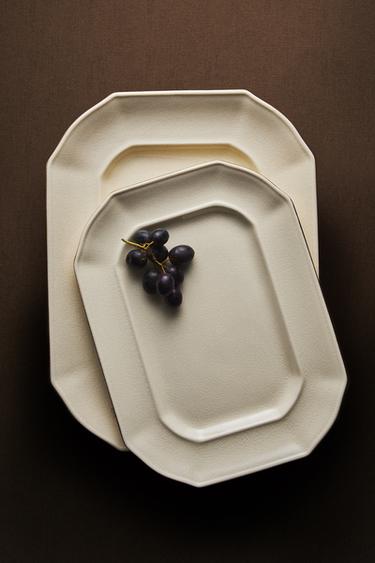 PLAT PORCELAINE RECTANGULAIRE - Crème de Zara - Image 4