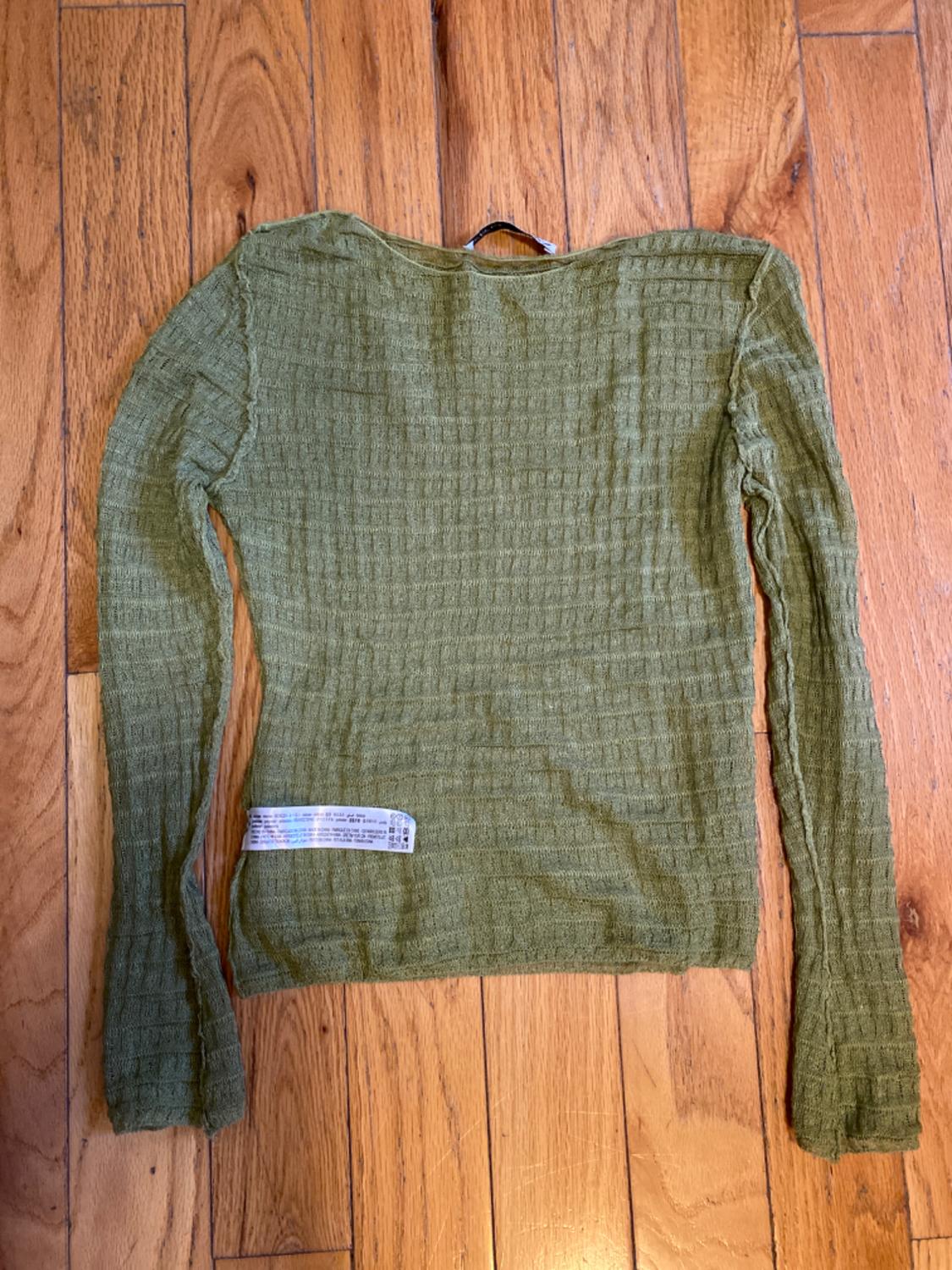 SEMI-SHEER TEXTURED KNIT SWEATER - Image 4