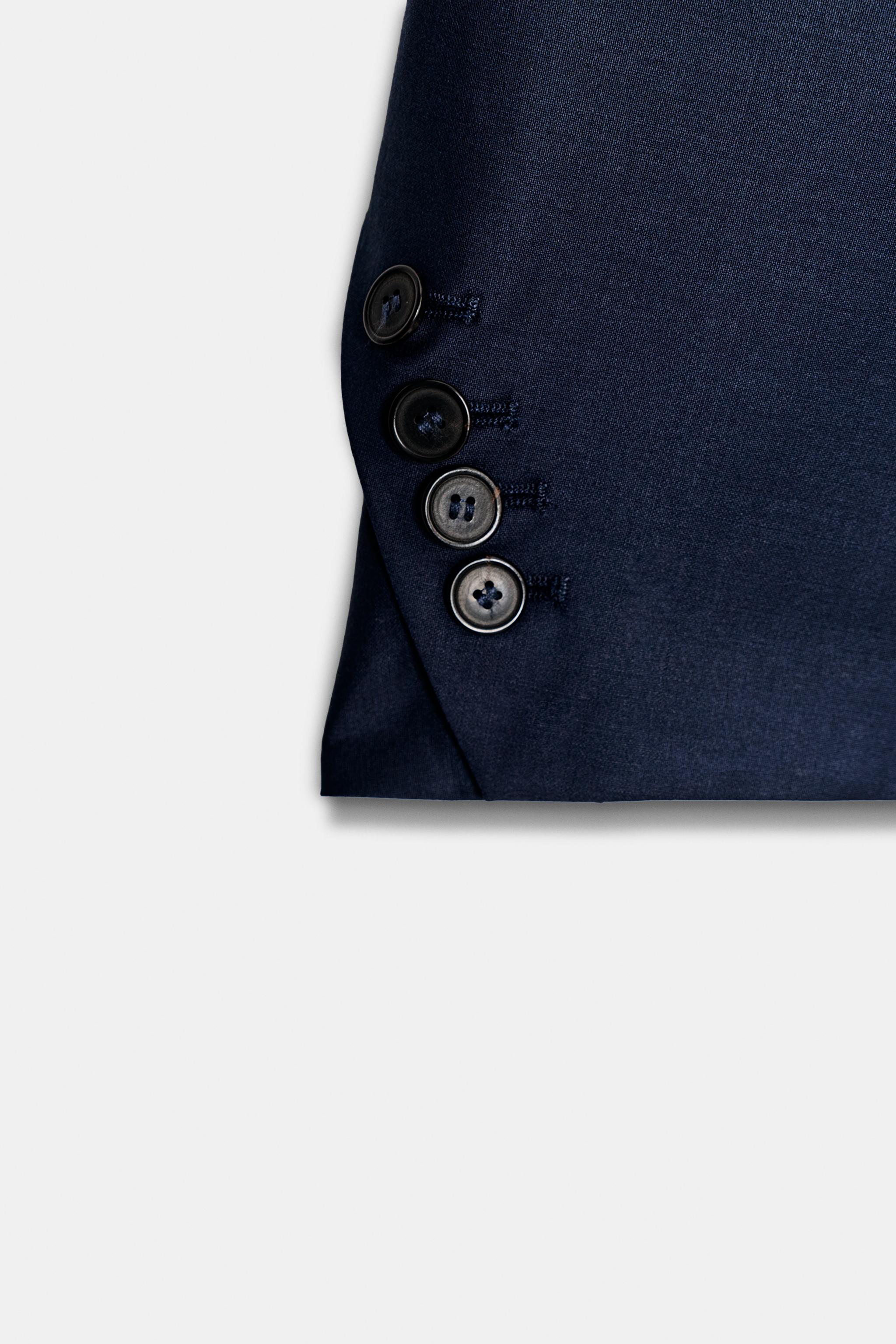 ZW COLLECTION WOOL-BLEND STRAIGHT-FIT BLAZER