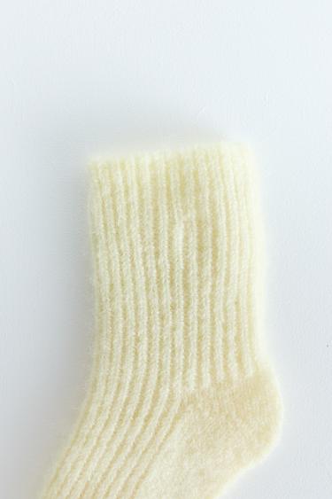 ZARA TIMELESS - 100% CASHMERE SOCKS - Light yellow by Zara